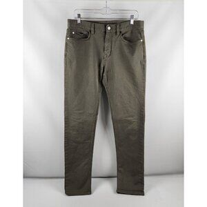 Banana Republic Jeans Mens 32x33 Bracken Olive The Traveler Slim Fit Denim